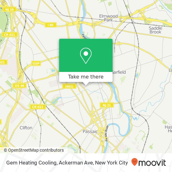 Mapa de Gem Heating Cooling, Ackerman Ave