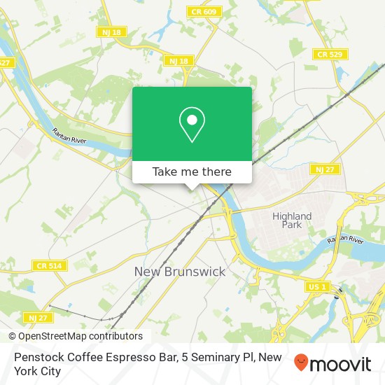 Penstock Coffee Espresso Bar, 5 Seminary Pl map