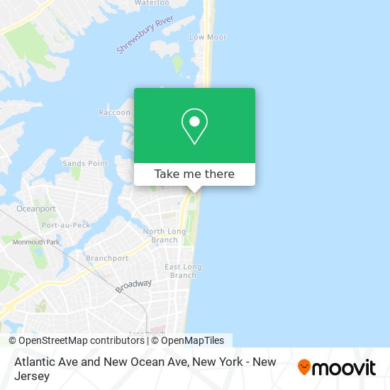 Atlantic Ave and New Ocean Ave map