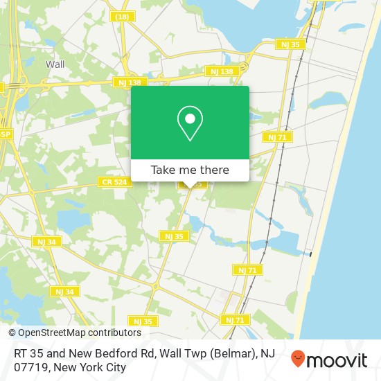 RT 35 and New Bedford Rd, Wall Twp (Belmar), NJ 07719 map