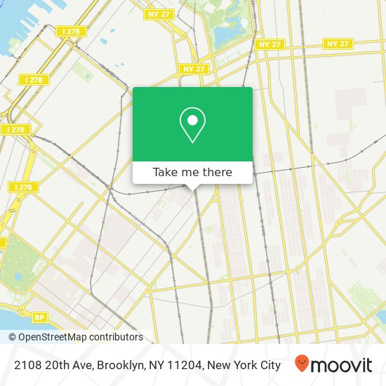 2108 20th Ave, Brooklyn, NY 11204 map