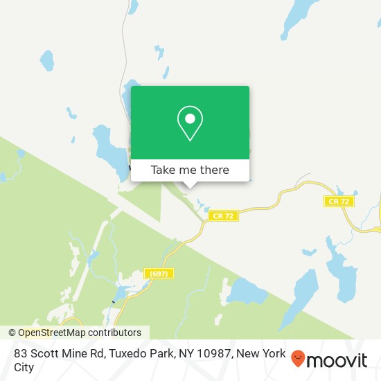 Mapa de 83 Scott Mine Rd, Tuxedo Park, NY 10987