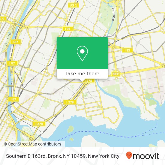 Mapa de Southern E 163rd, Bronx, NY 10459