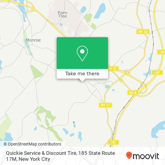 Quickie Service & Discount Tire, 185 State Route 17M map