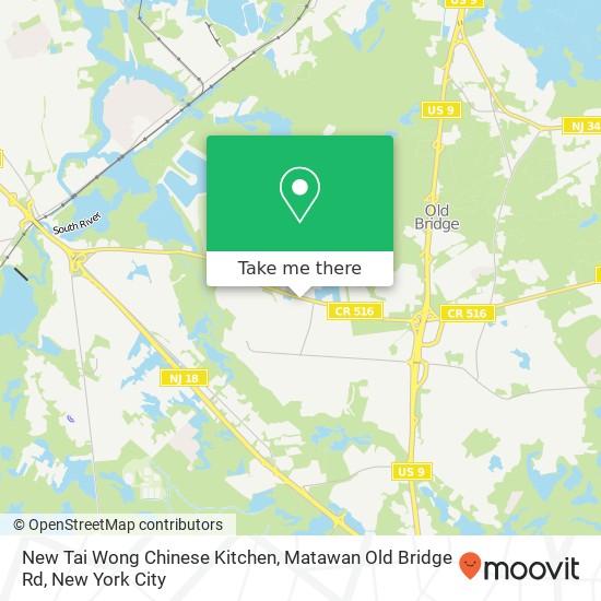 Mapa de New Tai Wong Chinese Kitchen, Matawan Old Bridge Rd