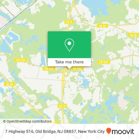 Mapa de 7 Highway 516, Old Bridge, NJ 08857