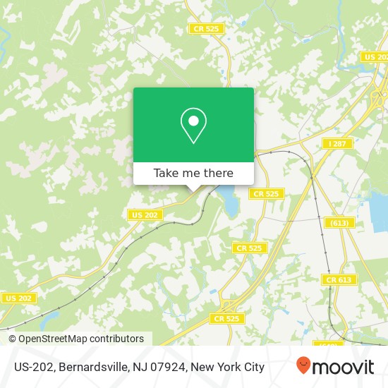 Mapa de US-202, Bernardsville, NJ 07924