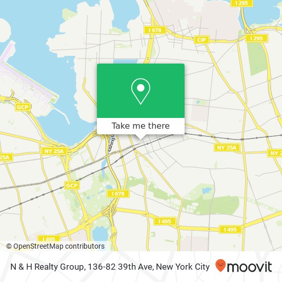 Mapa de N & H Realty Group, 136-82 39th Ave