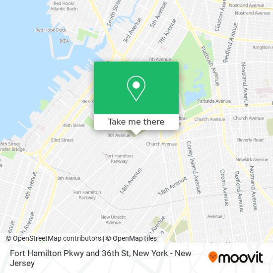 Mapa de Fort Hamilton Pkwy and 36th St