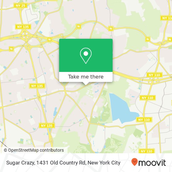 Mapa de Sugar Crazy, 1431 Old Country Rd