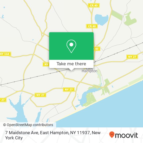 Mapa de 7 Maidstone Ave, East Hampton, NY 11937