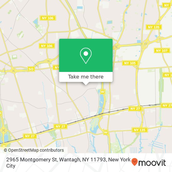 Mapa de 2965 Montgomery St, Wantagh, NY 11793