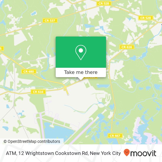 Mapa de ATM, 12 Wrightstown Cookstown Rd