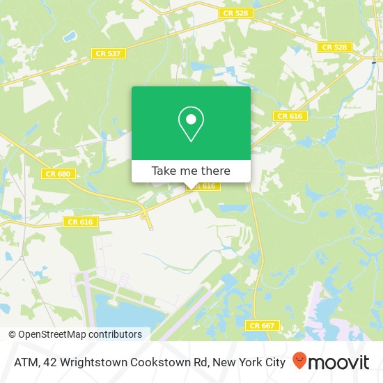 Mapa de ATM, 42 Wrightstown Cookstown Rd