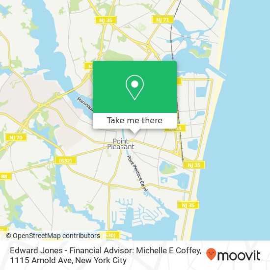 Mapa de Edward Jones - Financial Advisor: Michelle E Coffey, 1115 Arnold Ave