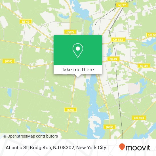 Mapa de Atlantic St, Bridgeton, NJ 08302