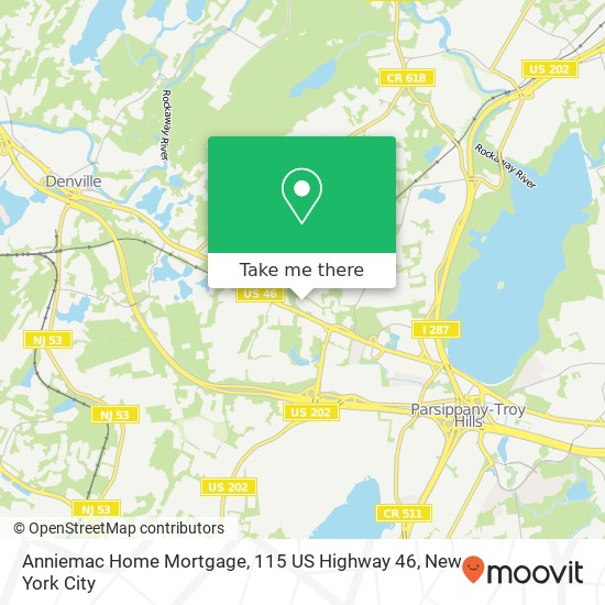 Anniemac Home Mortgage, 115 US Highway 46 map