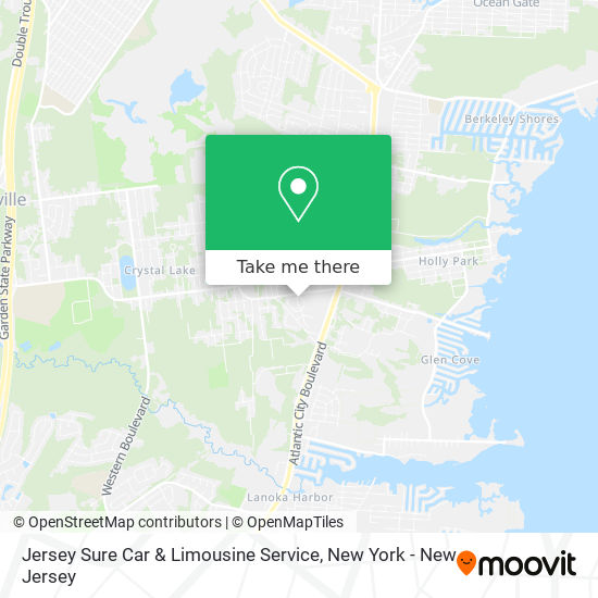 Mapa de Jersey Sure Car & Limousine Service