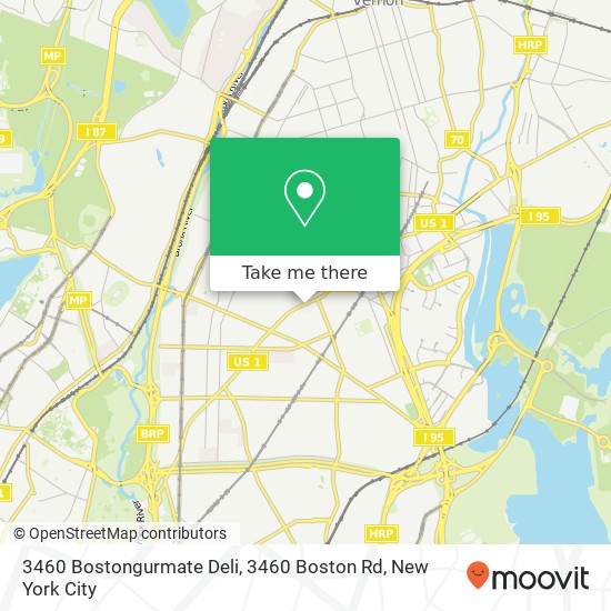 3460 Bostongurmate Deli, 3460 Boston Rd map