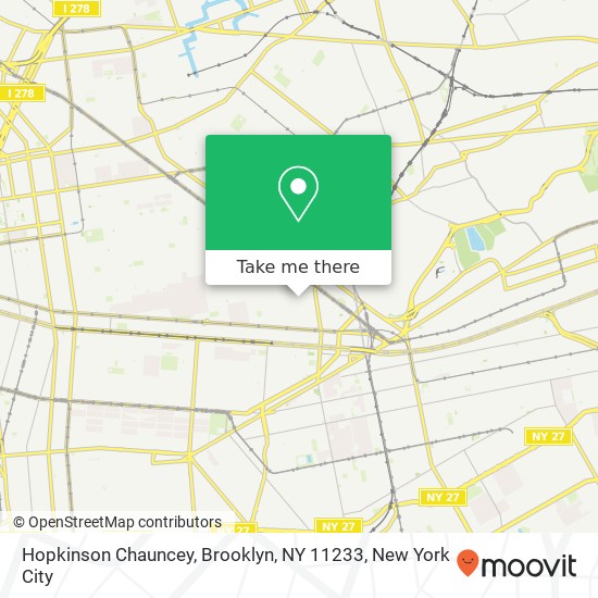 Mapa de Hopkinson Chauncey, Brooklyn, NY 11233