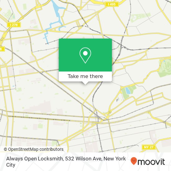 Always Open Locksmith, 532 Wilson Ave map