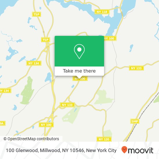 Mapa de 100 Glenwood, Millwood, NY 10546