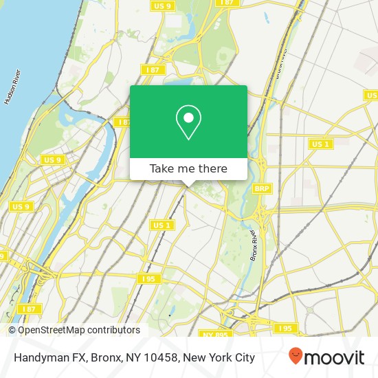 Mapa de Handyman FX, Bronx, NY 10458