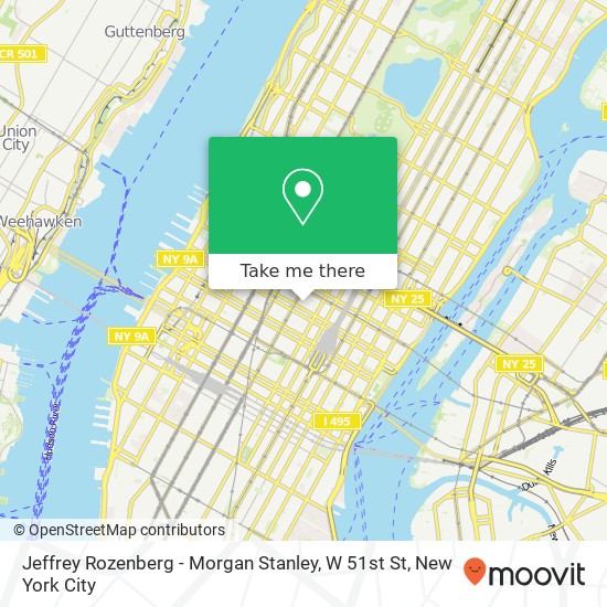 Mapa de Jeffrey Rozenberg - Morgan Stanley, W 51st St