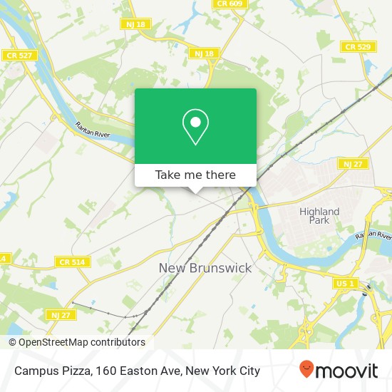 Mapa de Campus Pizza, 160 Easton Ave