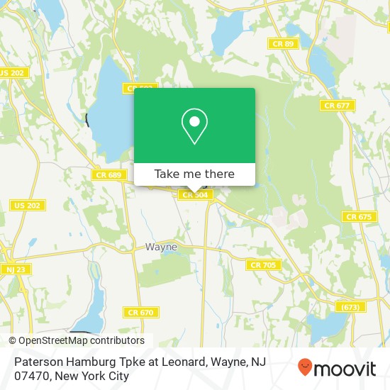 Paterson Hamburg Tpke at Leonard, Wayne, NJ 07470 map