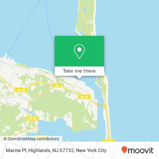 Mapa de Marine Pl, Highlands, NJ 07732