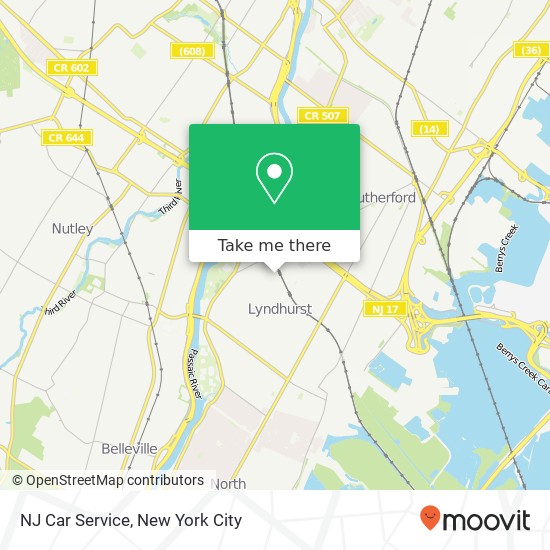 NJ Car Service map