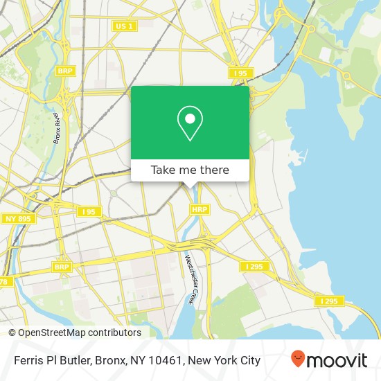 Mapa de Ferris Pl Butler, Bronx, NY 10461