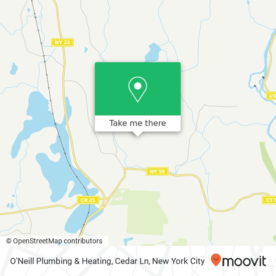 O'Neill Plumbing & Heating, Cedar Ln map