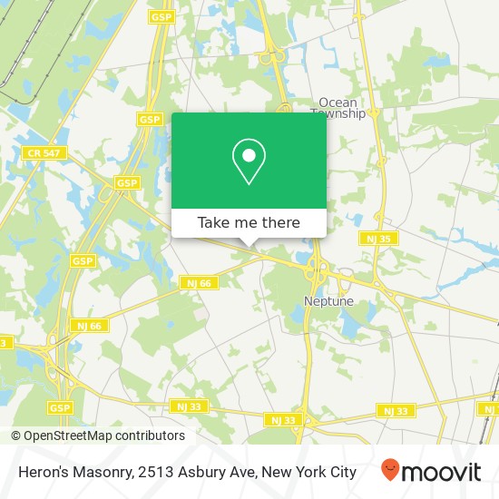 Mapa de Heron's Masonry, 2513 Asbury Ave
