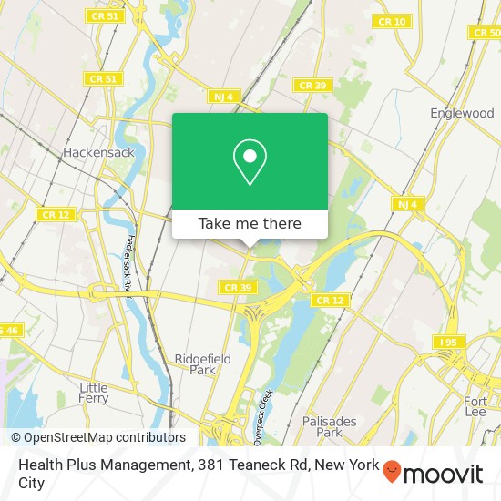 Health Plus Management, 381 Teaneck Rd map