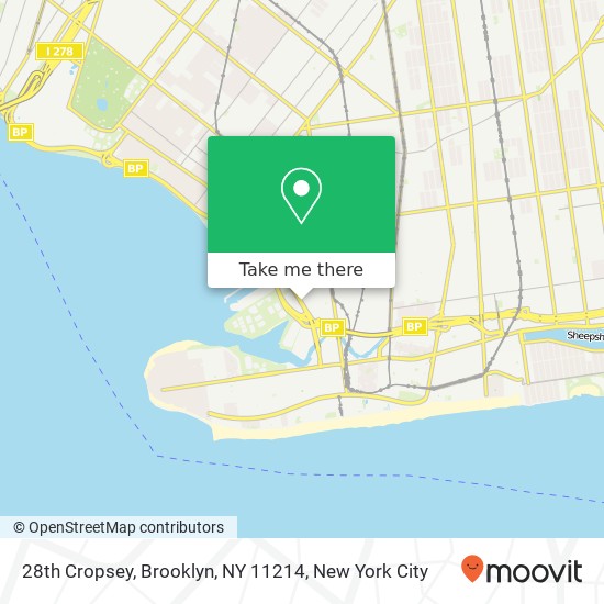 28th Cropsey, Brooklyn, NY 11214 map