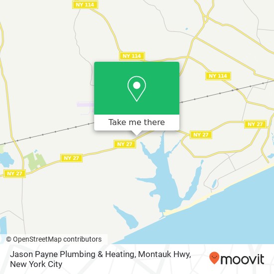 Jason Payne Plumbing & Heating, Montauk Hwy map