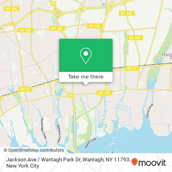 Mapa de Jackson Ave / Wantagh Park Dr, Wantagh, NY 11793