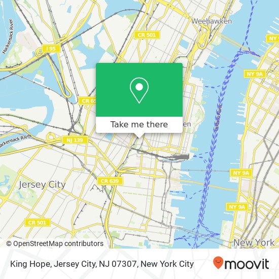 King Hope, Jersey City, NJ 07307 map