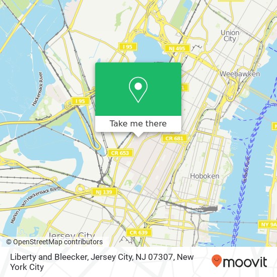 Mapa de Liberty and Bleecker, Jersey City, NJ 07307