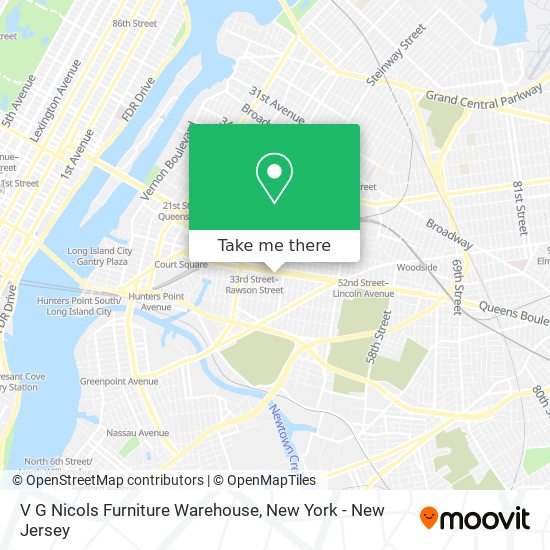 V G Nicols Furniture Warehouse map