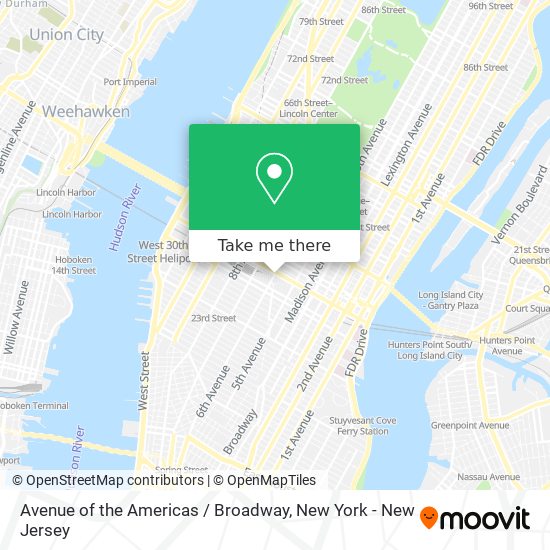Mapa de Avenue of the Americas / Broadway