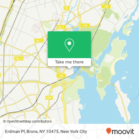 Mapa de Erdman Pl, Bronx, NY 10475