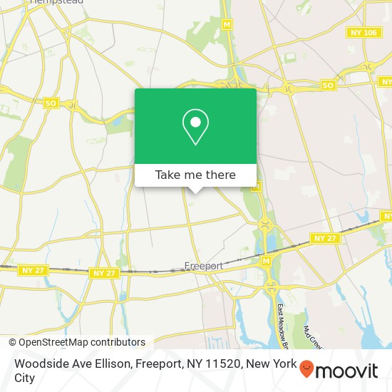 Mapa de Woodside Ave Ellison, Freeport, NY 11520