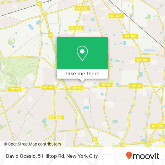 Mapa de David Ocasio, 5 Hilltop Rd