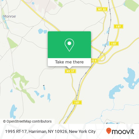 Mapa de 1995 RT-17, Harriman, NY 10926