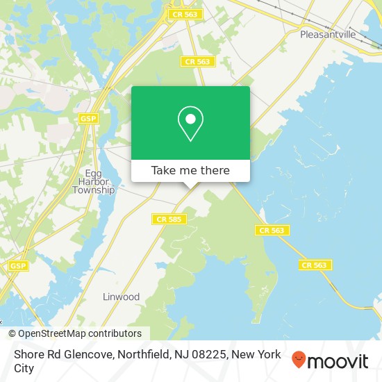 Shore Rd Glencove, Northfield, NJ 08225 map