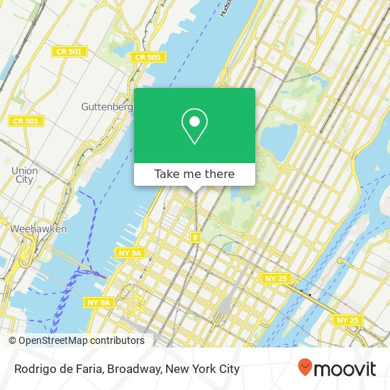 Mapa de Rodrigo de Faria, Broadway