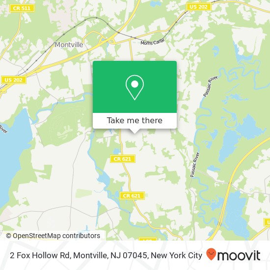 Mapa de 2 Fox Hollow Rd, Montville, NJ 07045